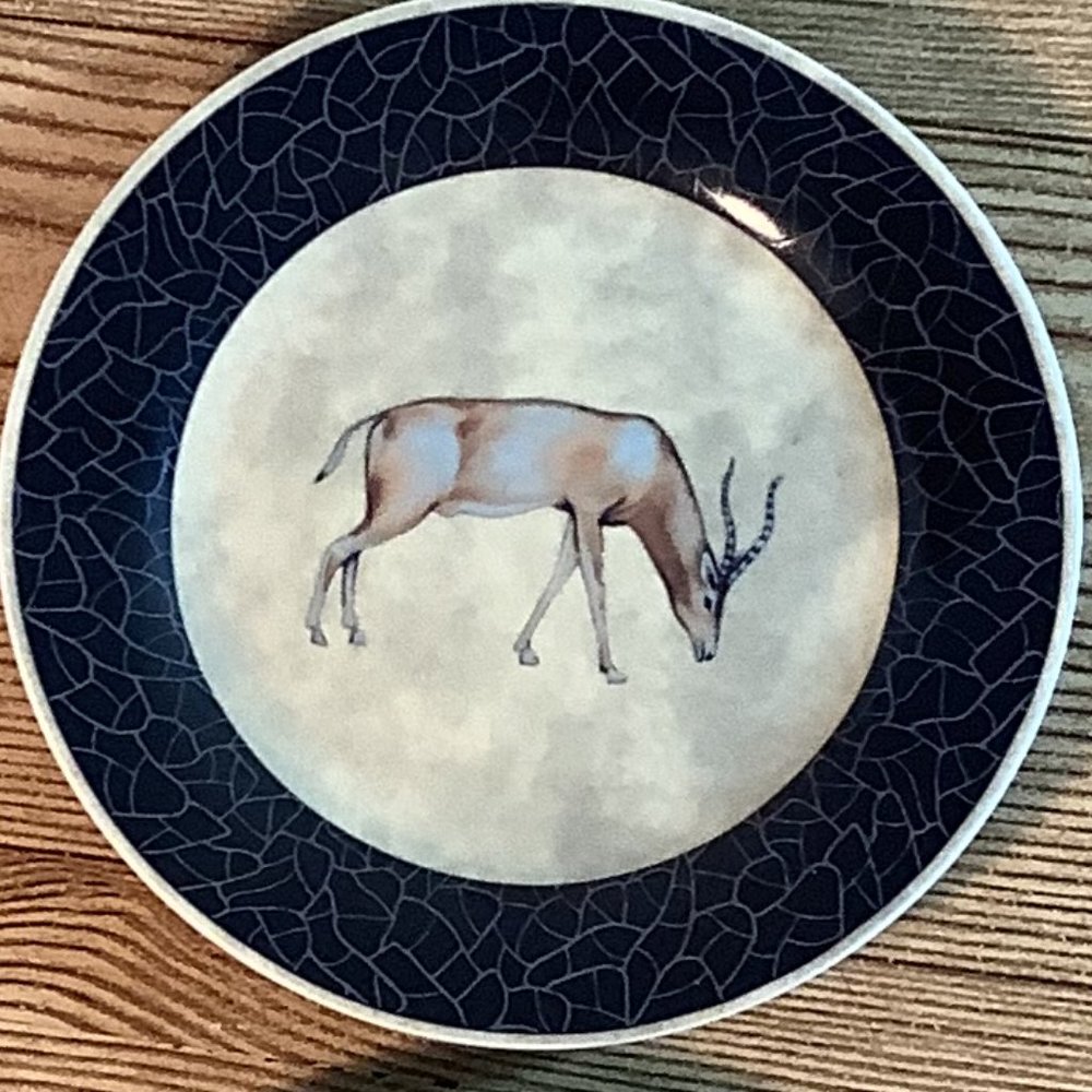 Lot of 3 I GODINGER Safari Africa Dessert Plates - Picture 2 of 7